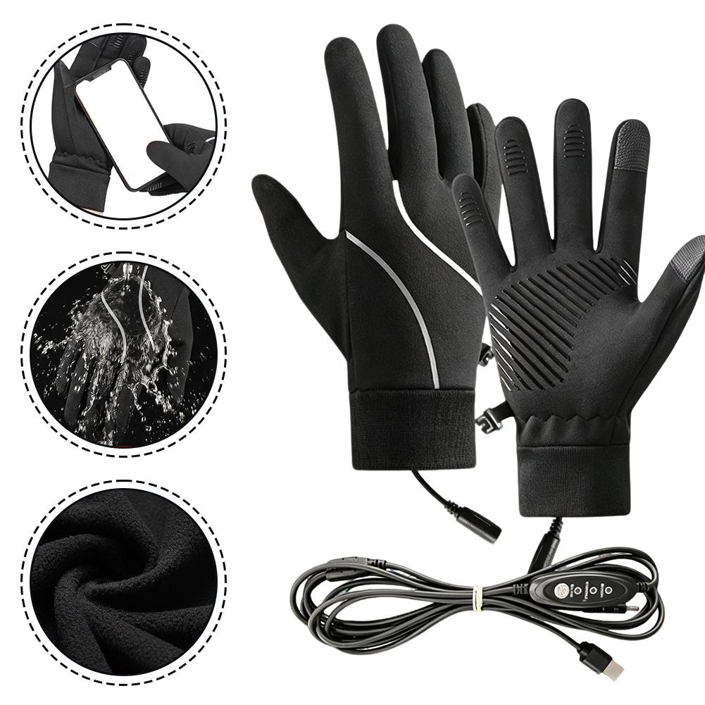 Heated Gloves Electric - 충전식 발열 장갑, 겨울용 플리스 안감,