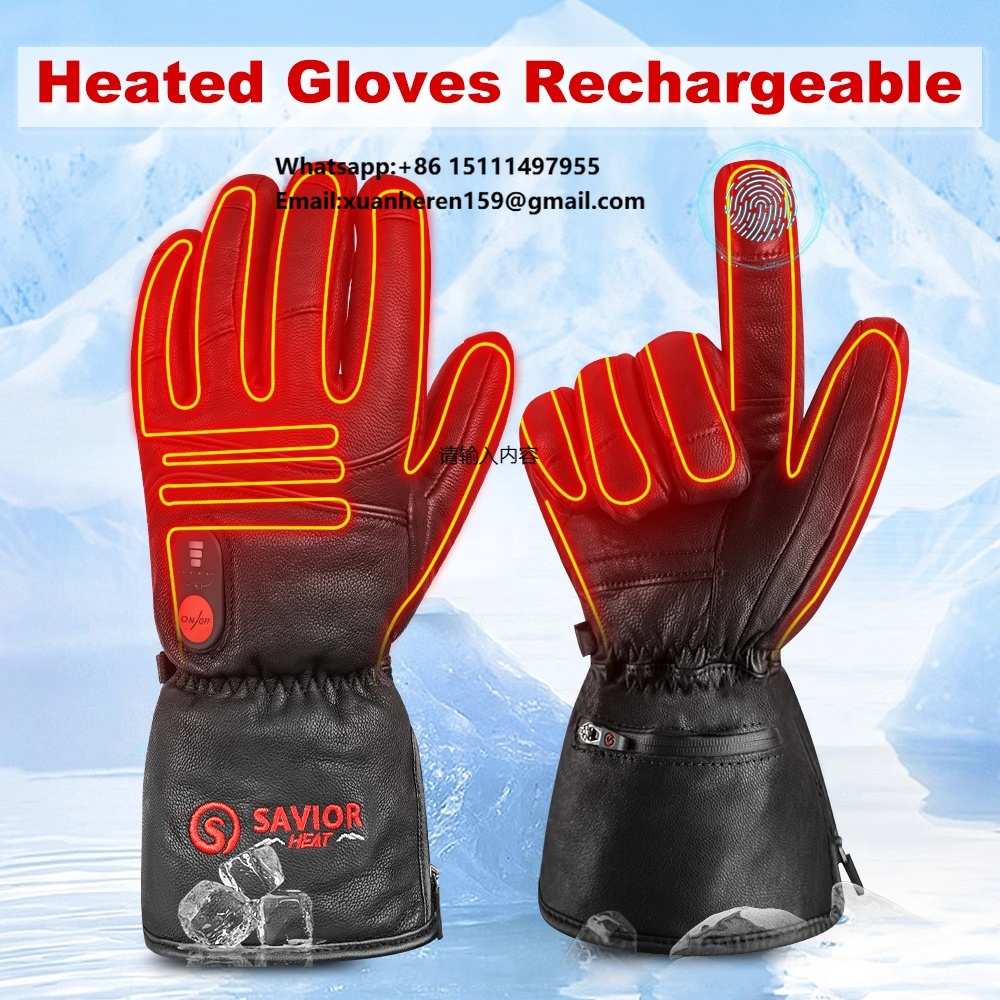 Heated Gloves Electric - 가열 가죽 장갑 남성 여성 겨울