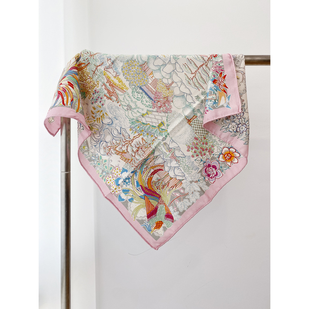 Winter Clothing Hong Kong - 더블 페이스 스카프 여성 실크 울