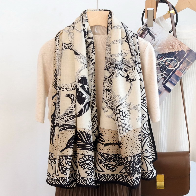 실크 울 스카프 135CM 럭셔리 디자이너 오버사이즈  - Winter Clothing Hong Kong 리뷰 및 가격